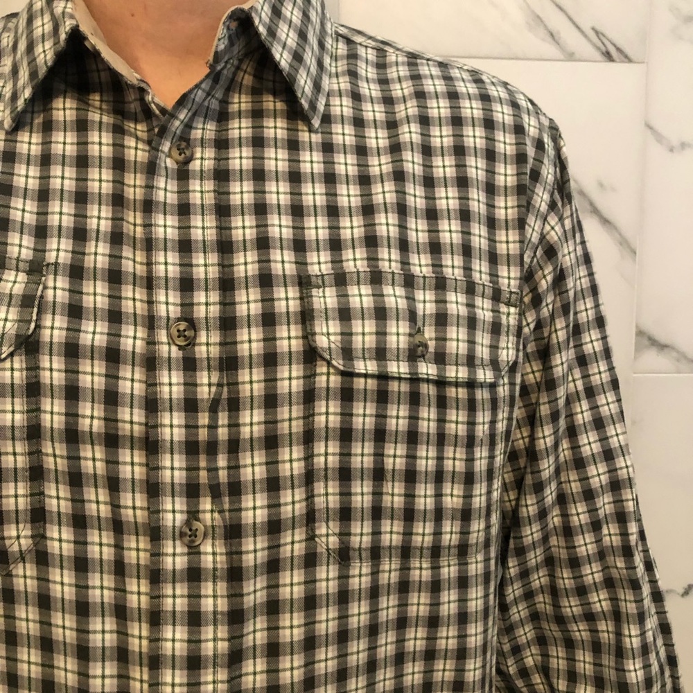 [M] Wrangler Plaid Cotton Button Down